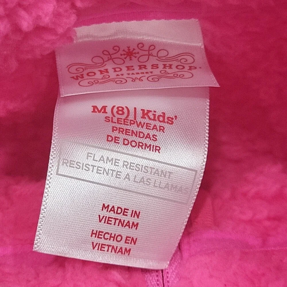 Kids' Faux Shearling Family Half Zip Up Pajama Pullover Medium Size 8